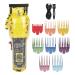 Hair Clipper Transparent Electric Hair Trimmer Electric Hair Trimmer for Beauty Salon(Yellow)
