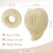 BARSDAR Platinum Blonde Hair Extensions - 20cm Synthetic Short Ponytail Scrunchy for Women | Stylish Hair Accessories - Buy Online on GoSupps.com