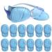 12PC's eye flap glasses reusable eye flap to cover left right eye children adult lazy eye amblyopia strabismu (blue medium) amblyopia eye folds treat glasses