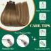 Easyouth Clip-In Extensions | Real Remy Hair | Brown & Honey Blonde | 14-Inch | 70g | 7 Pieces - Buy Online on GoSupps.com