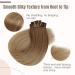 FSHINE 50cm Clip-In Hair Extensions - 20in Balayage Chocolate Brown to Dirty Blonde | 120g Real Remy Hair - 7Pcs #Ba10/14 - Buy Online on GoSupps.com
