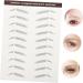 PLAFOPE 6pcs Eyebrow Stickers Brown Fake Eyebrows Brow Stickers Eyes Brow Shaper Hair Water Transfer Paper 5.8X1X0.1CM Brown - Buy Online on GoSupps.com