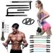VI Pilates Bar Resistance Band Bar for Fitness Workout Bar Portable Gym Pilates Bar Kit with Resistance Bands Portable Home Gym Pilates Kit Multifunctional Pilates Bar for Men & Women