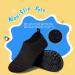 WateLves Kids Water Shoes - Non-Slip Quick Dry Aqua Socks for Boys and Girls | Beach, Swim, and Walking Shoes | Striped Black - Size 1-2 Little Kid - Buy Online on GoSupps.com
