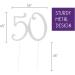 50 Cake Topper for 50th Birthday or Anniversary - Rhinestone Metal Party Decoration (Silver) - Buy Online on GoSupps.com