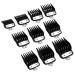 Professional Hair Clipper Guards Guides 10 Pcs Coded Cutting Guides #3170-400- 1/8 to 1 fits for All Wahl Clippers(Black-10 pcs)