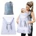 Orzbow Waterproof Baby Carrier Sun Cover Breathable Summer Baby Carrier Rain Cover with Sun Protection Windproof Baby Sling Cover with Hood and Zipper for Spring Autumn and Summer (Grey Rabbit) Grey Rabbit Air Mesh Lining
