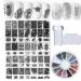 Floral Nail Stamper Kit with 4 Stamping Plates | DIY Nail Art Decoration Set with Clear Stamper, Scraper, and Rhinestones | Bi015b - Buy Online on GoSupps.com