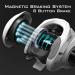 KastKing Crixus Baitcasting Reel 6.5:1 Gear Ratio | 17.6lbs Carbon Drag | Super Polymer Grips | Magnetic Brake | Low Profile Reel - Left-Handed Glacier White - Buy Online on GoSupps.com
