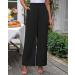 Vetinee High Waisted Wide Leg Dress Pants for Women | Business Office Trousers with Pockets | Black - Buy Online on GoSupps.com