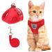 Cat Vest Harness and Small Dog Vest Harness for Walking, All Weather Mesh Harness, Cat Vest Harness with Reflective Strap, Step in Adjustable Harness for Small Cats Red X-Small (Chest: 8"-9")