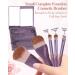Travel Size Makeup Brushes Set - 5 Mini Cosmetic Brushes with Hard Case & Mirror | Perfect Travel Essentials for Women & Girls - Dark Purple Gift - Buy Online on GoSupps.com
