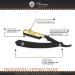 SHARPY Matte Black Cut Throat Razor Kit - 24K Gold Plated Straight Razor for Men - Professional Barber Shaving Set - Buy Online on GoSupps.com