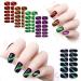 MWoot 16 Leaf Glitter Nail Stickers | Self-Adhesive Nail Art & Cat Eye Designs | DIY Manicure Decoration - Buy Online on GoSupps.com