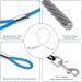 2 Pack Chew Proof Dog Leash Extension Metal Cable Lead Non-Tangle Connect Leash for Any Leash Heavy Duty Dog Leash Extender for Collar & Harness (Black+Blue) - Buy Online on GoSupps.com