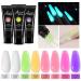 Jascherry 8 Colors Neon Light Poly Nail Gel - Fluorescent Acrylic Nail Extension Gel for Beginners - Bright Builder Gel for Stunning Nail Designs - Buy Online on GoSupps.com