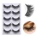 3D Faux Mink Handmade False Eyelashes - Dramatic and Long Crossed Cluster Style 1 (5 Pairs) - Buy Online on GoSupps.com