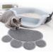 ExeQianming Pet Mat - Claw Shape Feeding Mat for Dogs | 30x37 cm Gray | Ideal for Drinking & Eating - International Shipping Available - Buy Online on GoSupps.com