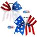 WeePaww Patriotic Cheer Hair Bows Set - 4th of July Glitter America Flag Design - 6Pcs - Buy Online on GoSupps.com