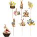 Cake Topper for Easter | Cartoon Paper Bunny Cupcakes Toppers Seasonal Decors for Spring Party for Photo Wall Candy Box Cupcakes Photo Booth Background Cemeli - Buy Online on GoSupps.com