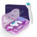 9Oine 6 in 1 Derma Roller Microneedle Kit for Body and Face 0.25mm - Titanium Dermaplaning Tool for Massage  Cream Absorption and Ultimate Glow - Microneedling and Microdermabrasion