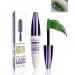 5D Green Mascara Voluminous Waterproof-1Pcs Silk Fiber Tubing Mascara for Eyelashes Volume and Length Curling Eye Lash Longlasting Smudegproof Colored Mascara Liquid Lash Extensions Mascara for Women 06# Green
