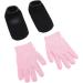 Pink Gloves Black Socks Moisturizing Spa Set Gel Essential Oil for Soft Hands Feet - Buy Online on GoSupps.com