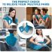 2.4lb Weighted Heating Pad for Neck and Shoulders | Electric Heat Pad with 6 Levels | Pain Relief for Neck Cramps | 4 Auto-Off | 22x22 Blue | Gifts for Mom, Dad, Men, Women - Buy Online on GoSupps.com