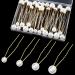Kiiwah 32 Pieces Hair Pins with Pearls U-Shaped Hair Accessories Bridal 4 Sizes Pearl Hair Accessories for Wedding Prom Party Girls Gold