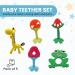 Silicone Baby Teether (Pack of 5) - Animal Teething Toys for Babies - BPA Free & Soft Chew Toys - Buy Online on GoSupps.com