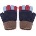 Kids Puppy Flip Top Knitted Half Finger Gloves | 3-8 Yrs | Navy Blue - Buy Online on GoSupps.com
