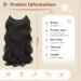 Feshfen Invisible Hair Extensions - Adjustable Curly Dark Brown 50cm | Secret Hair Part for Women - Buy Online on GoSupps.com