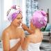 2-Pack Unicorn Hair Towel Set | Quick Dry Microfiber Hair Drying Towels for Kids, Girls, Women | Turban Hair Wrap | Unicorn/Floral Design - Buy Online on GoSupps.com