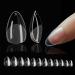 NAGETPAPS Mandel Tips for Geln gel 552 pieces Full cover nail tips pre-buff nail tips short xs soft gel tips 12 sizes artificial nails tips clear matt nail art nail extension tips for gelail tip-help-clear