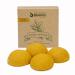 Bluefox konjac swam 4er set turmeric facial cleaning for impure and combination skin facial care make -up organic facial sponge peeling of the skin pure pores cleaning sponge color yellow