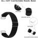 2Pack Elastic Watch Band for Fitbit Luxe | Adjustable Nylon Wristband Replacement | Black-White - Buy Online on GoSupps.com