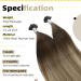 UGEAT Real Hair Extensions U Tip 55cm - Ombre Chocolate Brown to Blonde 50 Grams 50 Pieces - Premium Keratin Bonding 22 Inches - Buy Online on GoSupps.com