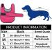 Dachshund Raincoat Waterproof with Reflective Trim - Pink, S Small (14-15 in) - Dog Rain Gear for Autumn/Winter - Buy Online on GoSupps.com