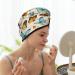 Hair Towel Wrap with Button - Fast Drying Towel Turban for Quick Hair Drying (Butterflies Design) | International Shipping - Buy Online on GoSupps.com