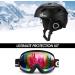 Odoland Snow Ski Helmet and Goggles Set - Sports Protective Gear for Skiing and Snowboarding - Black - Size S (21-22''/54-56cm) - Buy Online on GoSupps.com