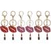 2Pcs Sparkling Lips & Lipstick Keychain Set - Red Bling Charm for Keys, Purse, Bags - Buy Online on GoSupps.com