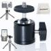EXMAX 360 Degree Aluminum Alloy Body Rotating Swivel Mini Tripod Ball Head with 1/4" Screw Thread Base Mount for Lighter DSLR Camera Camcorder LED Light Bracket Hiking HTC Vive (Black)