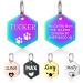 Yehanti dog brand with engraving - dog stark personalized with name telephone number and address stainless steel name tag for collar trailer brand for dogs cats and puppies (sixseck)