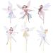 60 PCS Fairies Cupcake Toppers Flower Wing Ballet Dancer Cupcake Decorations for Baby Shower Girl Birthday Wedding Party