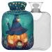 NAANLE FAIRY HOUSE PUNBIS Harm bottle with reference Transparent hot water bottle Handfoots Heating bags for pain relief heat and cold therapy 1L