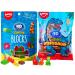 24er Set Amos 4D Rubber Blocks & Dinosaurs | 3D Design Fruit Gum Building Blocks | Ideal for Kids' Birthdays & Muffin Decoration - Buy Online on GoSupps.com