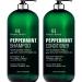 BOTANIC HEARTH Peppermint Oil Shampoo and Conditioner Set - Hair Blooming Formula with Keratin for Thinning Hair - Fights Hair Loss, Promotes Hair Growth-Sulfate Free for Men and Women - 16 fl oz x 2