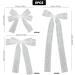 6pcs Lace Hair Bow for Women Girls Tulle Lace Bows for Hair with Long Ribbon White Lace Bow with Metal Clips for Party Birthday Wedding Festival - Buy Online on GoSupps.com