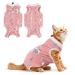 Wllhyf cat recreational cat dividers for cats after operations breathable soft comfortable anti-losing cat-spray recreational suit for abdominal wounds skin diseases (s)
