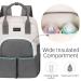 COYSLAND Diaper Bag Backpack for Baby Boy/Girl - Large Capacity Maternity Nappy Bag with Insulated Pocket, Stroller Straps, Laptop Compartment & Anti-theft Pocket - B-white/Grey - Buy Online on GoSupps.com